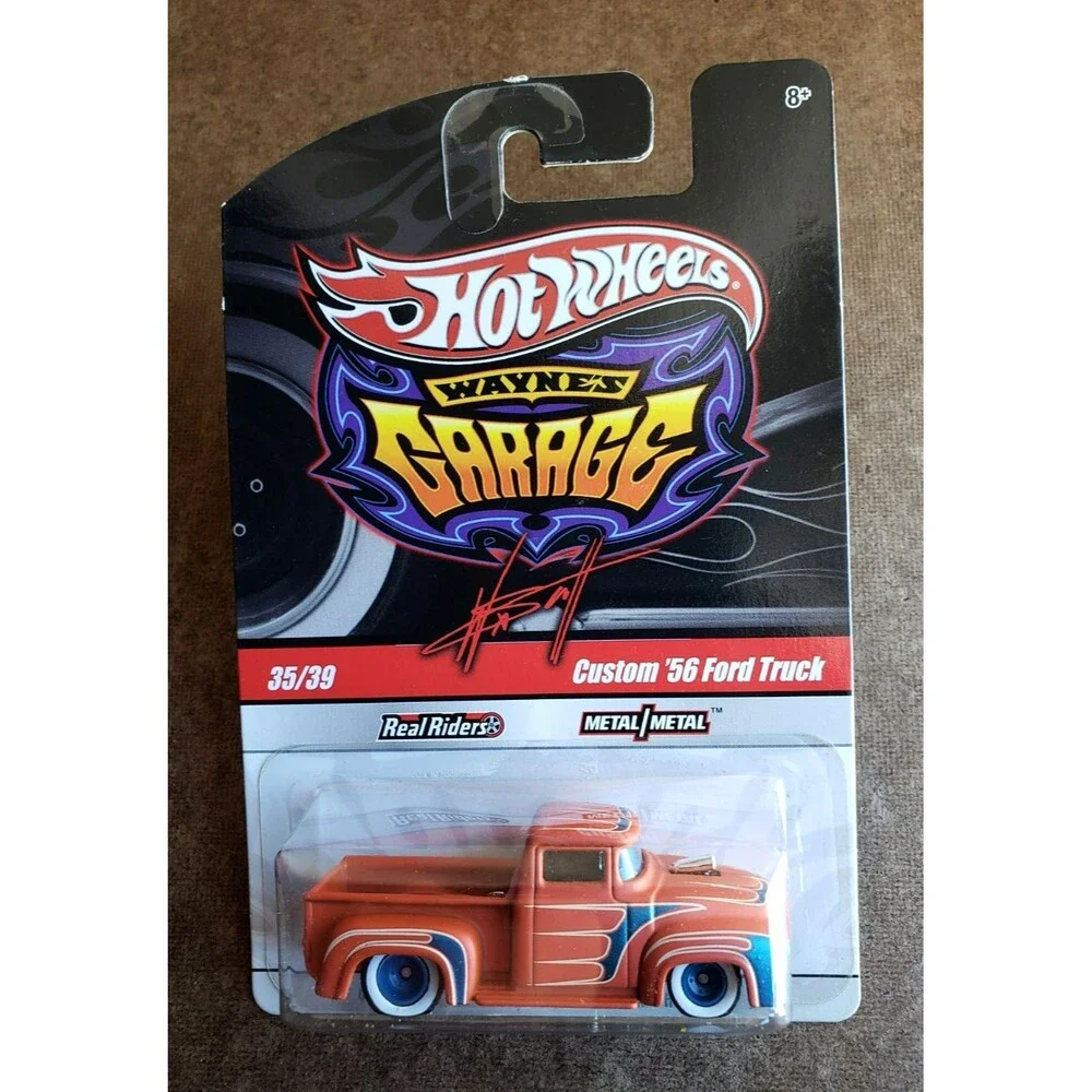 2010 Hot Wheels CUSTOM '56 FORD TRUCK Flat Orange WAYNE'S GARAGE 35/39 1:64 WWRR